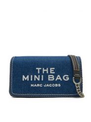 Marc Jacobs Torebka Denim Chain Mini 2F4SMN010S03 Granatowy. Niebieskie torebki klasyczne damskie MARC JACOBS, bez wzorów, z denimu, wizytowe, bez kołnierzyka, bez ramiączek. Za 769.99 zł.