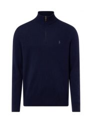 Polo Ralph Lauren sweter z wełny typu troyer Mężczyźni Wełna niebieski, S. Niebieskie swetry męskie Polo Ralph Lauren, m, bez wzorów, z wełny, bez kołnierzyka. Za 1,199.95 zł.