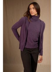 Perfect Cashmere Kaszmirowy kardigan "Emma" w kolorze fioletowym rozmiar: M. Różowe kardigany damskie Perfect Cashmere, m, bez wzorów, z kaszmiru. Za 413.99 zł.