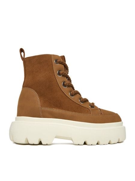 Roxy Trzewiki CEO-V12-1125 Brązowy. Brązowe botki damskie Roxy, z materiału, bez obcasa, na płaskiej podeszwie, bez zapięcia. Za 189.99 zł.