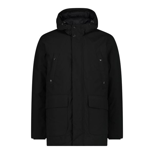 Długa kurtka narciarska z kapturem CMP. Czarne kurtki męskie CMP, bez wzorów, sportowe, z kapturem. Za 669.00 zł.