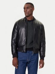 Armani Exchange Kurtka bomber XM001104 AF16647 UC001 Czarny Regular Fit. Czarne kurtki męskie Armani Exchange, m, bez wzorów, ze skóry, bez kaptura. Za 957.53 zł.