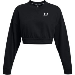 Damska bluza oversize z okrągłym dekoltem Under Armour Rival Terry. Białe bluzy sportowe damskie Under Armour, s, z bawełny. Za 259.82 zł.