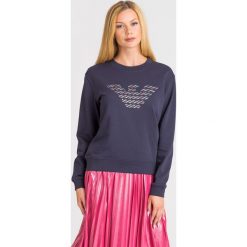BLUZA Emporio Armani. Niebieskie bluzy bez kaptura damskie Emporio Armani, z materiału. Za 549.00 zł.