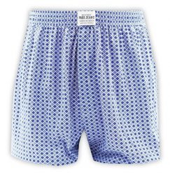 Bokserki Luźne, Niebieskie Majtki z Rozporkiem na Guziki, 100% Bawełna, Męskie -Pako Jeans. Niebieskie bokserki męskie Pako Jeans, bez wzorów, z bawełny. Za 33.00 zł.