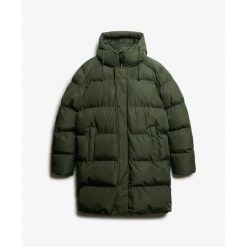 Kurtka puchowa Superdry Sports. Zielone kurtki treningowe męskie Superdry., na jesień, l, bez wzorów, z dresówki. Za 771.15 zł.