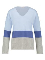 Gerry Weber Sweter w kolorze błękitno-szarym rozmiar: 44. Niebieskie swetry klasyczne damskie Gerry Weber, bez kołnierzyka. Za 158.47 zł.