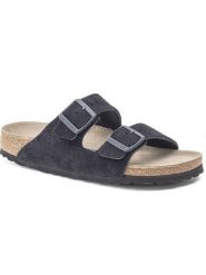 Birkenstock Skórzane klapki "Arizona" w kolorze granatowym rozmiar: 37. Niebieskie klapki damskie Birkenstock, bez wzorów, ze skóry, bez obcasa. Za 498.95 zł.