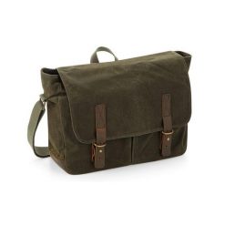 Skórzana Torba Kurierska Heritage. Zielone torebki klasyczne damskie QUADRA, bez wzorów, bez dodatków. Za 219.99 zł.