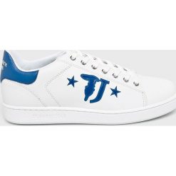Trussardi Jeans - Buty. Białe buty sportowe na co dzień męskie TRUSSARDI JEANS, z gumy, bez zapięcia. W wyprzedaży za 269.90 zł.