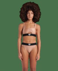 Strój kąpielowy damski dwuczęściowy bikini na basen sportowy Arena Logo Tape. Czerwone bikini damskie Arena, bez wzorów. Za 61.98 zł.