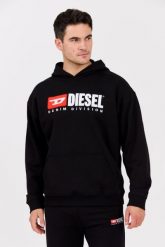 DIESEL Czarna męska bluza z kapturem S-BOXT-HOOD-DIV. Czarne bluzy z kapturem męskie Diesel, l, z bawełny. W wyprzedaży za 619.99 zł.