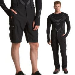 Spodnie męskie KADVA Resto. Czarne szorty męskie KADVA, bez wzorów. Za 129.99 zł.