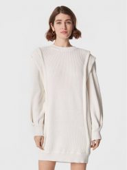 IRO Sukienka dzianinowa Lorely AR641 Biały Relaxed Fit. Białe sukienki damskie IRO, xs, bez wzorów, z dzianiny, bez kołnierzyka, bez ramiączek. Za 1,159.00 zł.