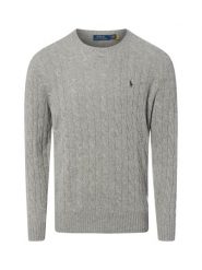Polo Ralph Lauren sweter z dzianiny z zawartością kaszmiru Mężczyźni Kaszmir szary, XL. Szare swetry męskie Polo Ralph Lauren, m, bez wzorów, z dzianiny, bez kołnierzyka. Za 1,199.95 zł.