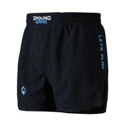 Lekkie spodenki do MMA i BJJ Ground Game Athletic Classic męskie. Czarne szorty męskie GROUND GAME, bez kołnierzyka. Za 189.99 zł.