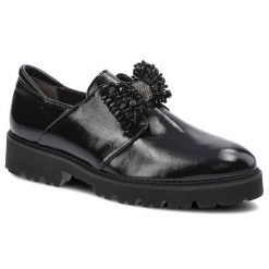 Czarne Półbuty Dwunasty Shoes Damskie Stylowe Buty. Czarne półbuty damskie Dwunasty Shoes, z aplikacjami, z lakierowanej skóry, biznesowe, bez obcasa. Za 319.00 zł.