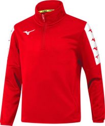 Bluza Mizuno Nara TT. Czerwone bluzy sportowe męskie Mizuno, bez wzorów, z materiału, bez kołnierzyka, bez ramiączek. Za 191.15 zł.