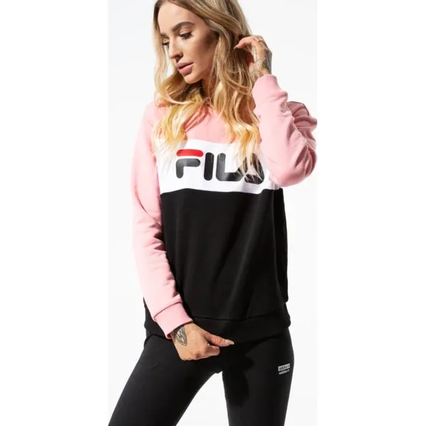 Fila Bluza Leah Crew Sweat , różowy, rozmiar L. Czerwone bluzy bez kaptura damskie Fila, l, z bawełny. Za 279.99 zł.