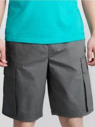 Bawełniane szorty cargo - szary. Szare szorty męskie Sinsay, z bawełny, bez kołnierzyka. Za 59.99 zł.