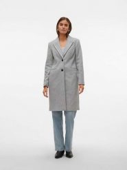 Vero Moda Płaszcz przejściowy "Blaza" w kolorze szarym rozmiar: S. Szare płaszcze damskie Vero Moda, s, bez wzorów, z wełny. Za 246.45 zł.