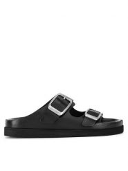 G-Star Raw Klapki CAMERON-25SS534 Czarny. Czarne klapki damskie G-Star Raw, bez wzorów, ze skóry, bez obcasa. Za 379.99 zł.