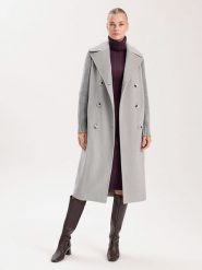 BGN Płaszcz przejściowy w kolorze szarym rozmiar: 40. Szare płaszcze damskie BGN, bez wzorów, z tkaniny. Za 265.39 zł.