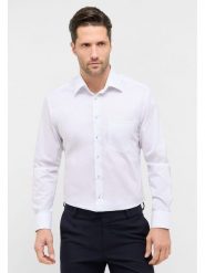 Eterna Koszula - Modern fit - w kolorze biało-granatowym rozmiar: 38. Białe koszule męskie Eterna, bez wzorów, z bawełny, bez kołnierzyka, bez ramiączek. Za 122.38 zł.