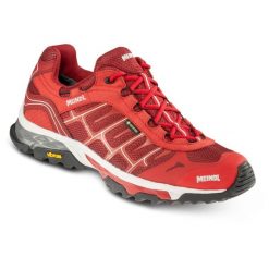 Buty Meindl Finale GTX Buty Meindl Finale GTX 8. Czerwone buty trekkingowe męskie MEINDL, bez zapięcia, trekkingowe. W wyprzedaży za 603.84 zł.