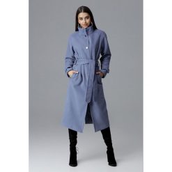 Długi płaszcz reglan m624. Niebieskie płaszcze damskie Global, m, bez wzorów, eleganckie. Za 299.00 zł.