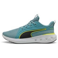 Buty sportowe Puma Softride Carson. Niebieskie buty sportowe na co dzień damskie Puma, bez wzorów, z materiału. Za 390.00 zł.