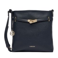 Torebka Lasocki. Niebieskie listonoszki damskie Lasocki, bez wzorów, bez dodatków. Za 169.99 zł.
