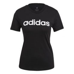 T-shirt damski z logo adidas Essentials. Białe t-shirty damskie Adidas, s, bez wzorów, bez kołnierzyka. Za 97.90 zł.