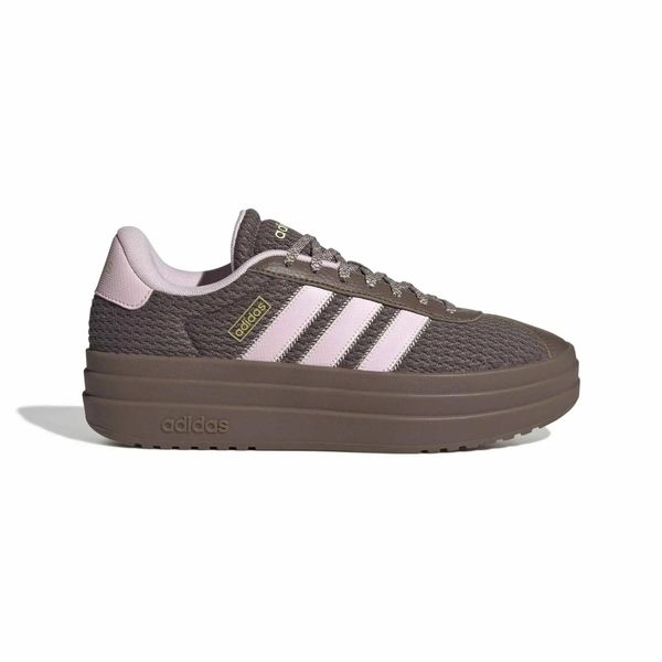 Buty sportowe damskie adidas VL Court Bold. Brązowe buty sportowe na co dzień damskie Adidas, bez wzorów, z materiału. Za 390.50 zł.