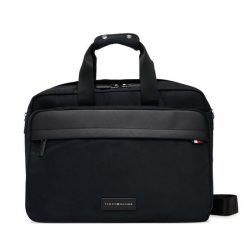 Torba na laptopa Tommy Hilfiger. Czarne torby na laptopa damskie Tommy Hilfiger, bez wzorów, z nylonu. Za 489.99 zł.