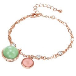 Lulu & Jane Stop metali Zdobienie kryształkami Swarovski® Bransoletki 1 ct Damski. Białe bransoletki damskie Lulu & Jane, pozłacane. Za 149.99 zł.