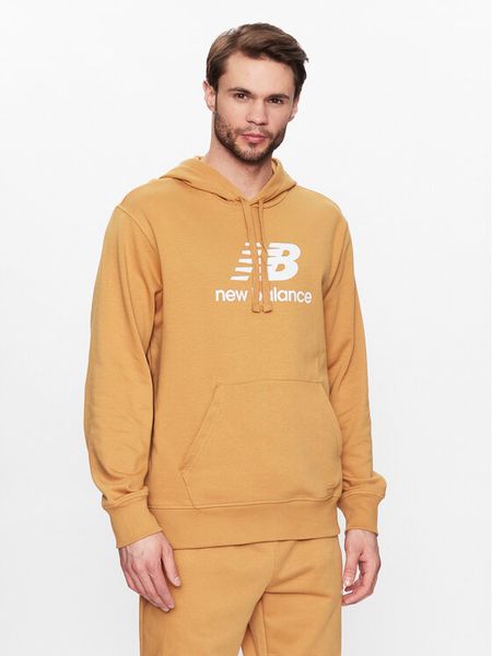 New Balance Bluza MT31537 Pomarańczowy Relaxed Fit. Brązowe bluzy bez kaptura męskie New Balance, l, z bawełny. Za 176.99 zł.