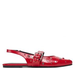 Sandały ONLY Shoes. Czerwone sandały damskie ONLY Shoes, bez wzorów, bez obcasa, na płaskiej podeszwie. Za 109.99 zł.