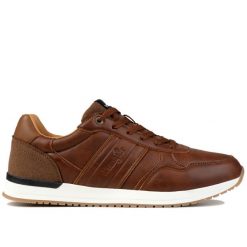 Buty męskie sportowe do chodzenia Wrangler TERRELL MEN LOW. Brązowe buty sportowe na co dzień męskie Wrangler, z jeansu, bez zapięcia, trekkingowe. Za 229.00 zł.