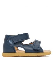Mrugała Sandały Flo 1105/5-70 Granatowy. Niebieskie sandały chłopięce Mrugała, ze skóry, bez zapięcia. Za 199.99 zł.