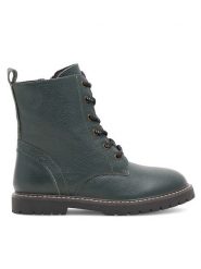 Badura Trapery 9K7517(III)CH Khaki. Brązowe kozaki dziewczęce Badura, bez wzorów, ze skóry, bez obcasa. Za 249.99 zł.