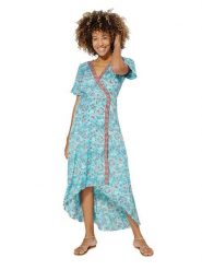 Ipanima Sukienka w kolorze turkusowo-różowym rozmiar: 34-40. Różowe sukienki damskie Ipanima, bez wzorów, klasyczne, bez kołnierzyka, bez ramiączek, maxi. Za 78.99 zł.