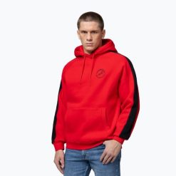 Bluza męska Pitbull San Diego Ca Hooded. Czerwone bluzy sportowe męskie PITBULL, bez wzorów, z bawełny, sportowe, bez kołnierzyka, bez ramiączek. Za 189.99 zł.