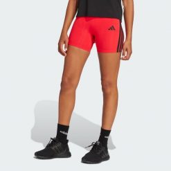 Szorty Essentials 3-Stripes High Waisted Biker. Czarne spodenki sportowe damskie Adidas, bez wzorów, z bawełny, sportowe. Za 119.00 zł.