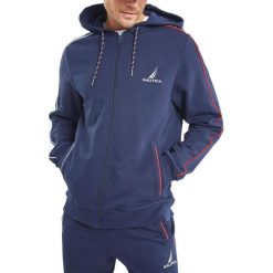 Bluza Męska Nautica Myles FZ. Niebieskie bluzy z kapturem męskie Nautica, na zimę, m, z bawełny. Za 349.00 zł.