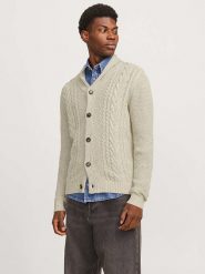 Jack & Jones Kardigan w kolorze beżowym rozmiar: L. Brązowe kardigany męskie Jack & Jones, l, bez wzorów, bez kołnierzyka. Za 144.92 zł.