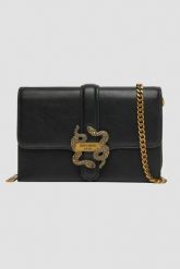JUST CAVALLI Czarna kopertówka Iconic Snakes - Style 13. Czarne torebki wieczorowe Just Cavalli, bez wzorów, ze skóry ekologicznej, eleganckie, bez kołnierzyka, bez ramiączek. W wyprzedaży za 431.99 zł.