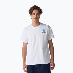 Koszulka tenisowa YONEX 16857 Practice. Białe t-shirty damskie YONEX, l, bez wzorów, z materiału, bez kołnierzyka. Za 139.99 zł.