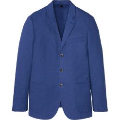 Marynarka z elastycznej mieszanki bawełny, Regular Fit. Niebieskie marynarki męskie bonprix, bez wzorów, z bawełny. Za 179.99 zł.