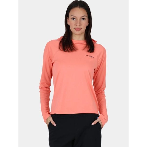 Koszulka sportowa damska Columbia Summit Valley. Czerwone bluzki sportowe damskie Columbia, bez wzorów, bez ramiączek. Za 299.00 zł.